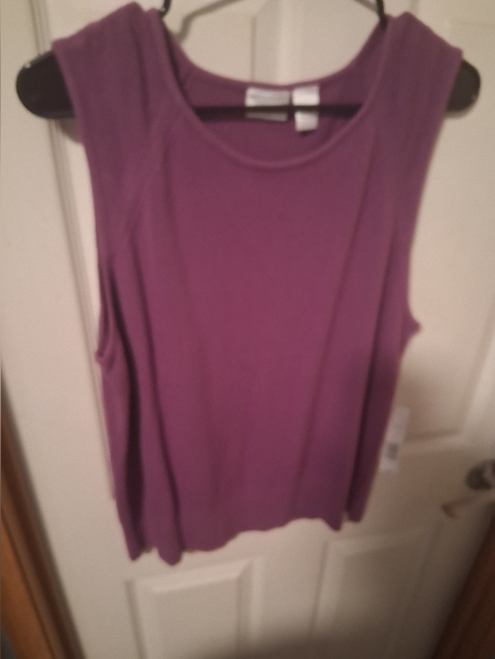 Kim Rogers Lavender Purple Knit Tank Top